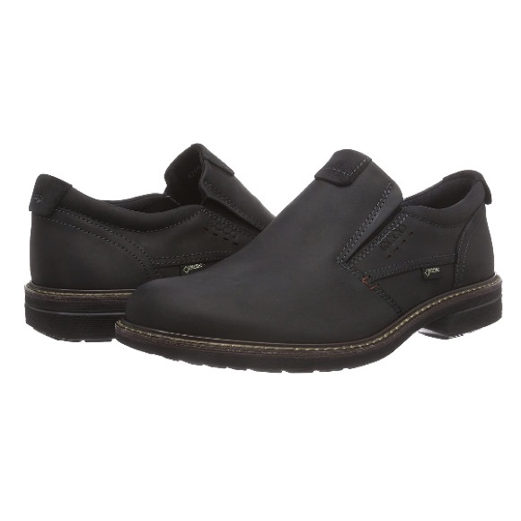 Ecco Turn Leather Slip-On Round Toe Loafers Shoes